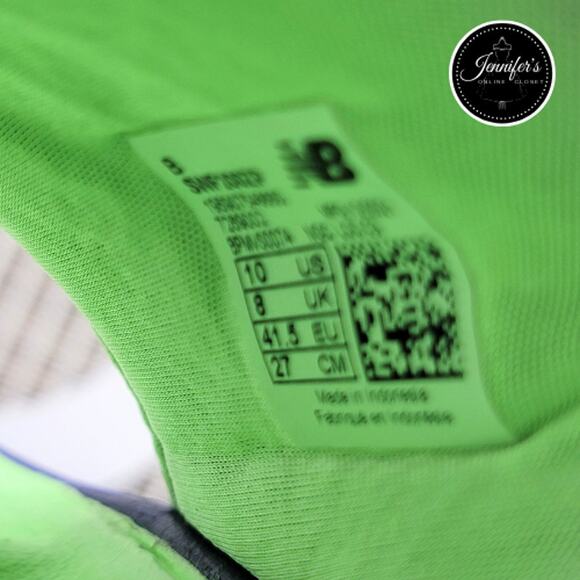 New Balance NWOT Women's Blue & Neon Green Slip On Slides Size 10 - Picture 8 of 11